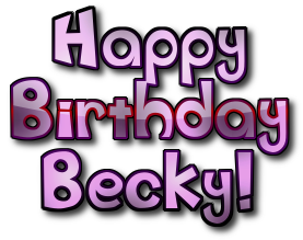 Happy Birthday Becky! logo. Free logo maker.