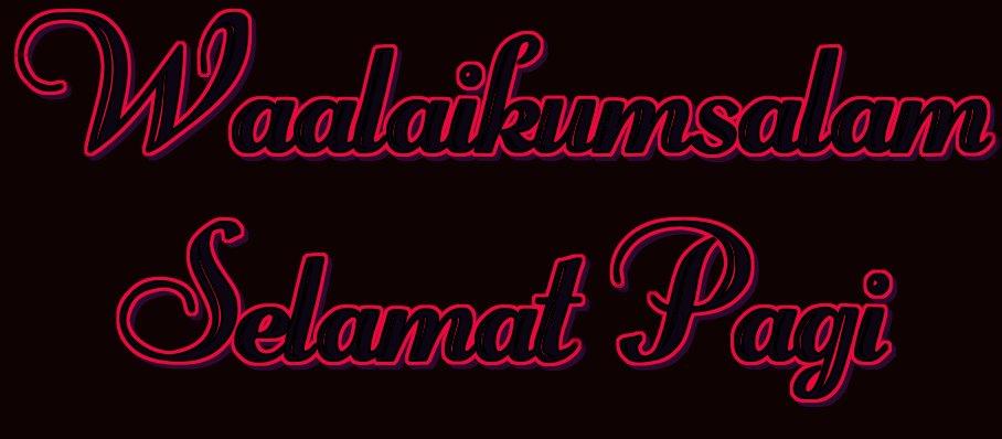 Waalaikumsalam Selamat  Pagi  logo  Free logo  maker 