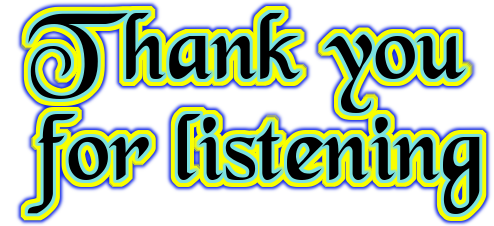 Thank you for listening logo. Free logo maker.