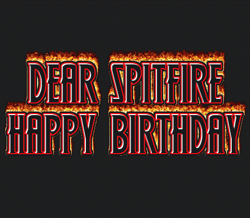 DEAR SPITFIRE HAPPY BIRTHDAY logo. Free logo maker.