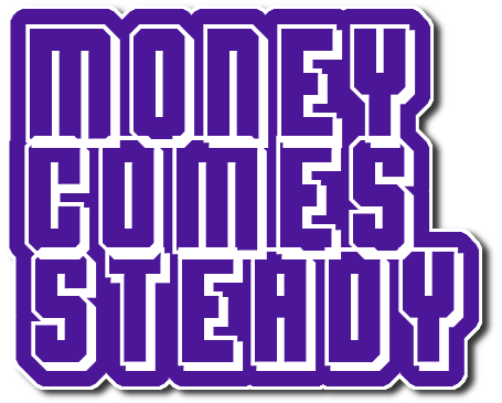 money comes steady logo. Free logo maker.