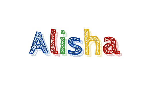 Alisha logo. Free logo maker.
