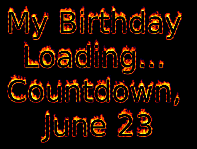 My Birthday Loading... Countdown, June 23 logo. Free logo maker.
