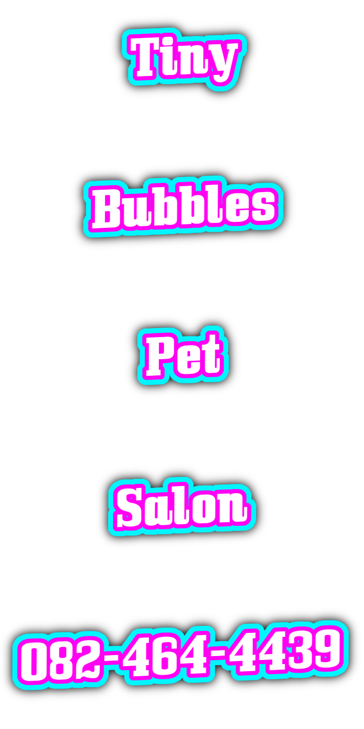 Tiny Bubbles Pet Salon 0824644439 logo. Free logo maker.